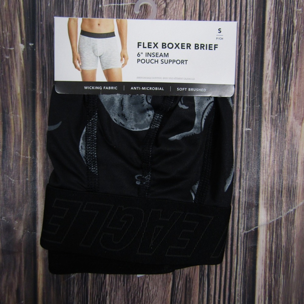American Eagle NEW NWT Mens Small Boxer Briefs Black Kangaroo Gift